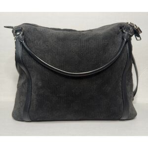 Louis Vuitton Suede Monogram Antheia Ixia MM Bag Dark Grey